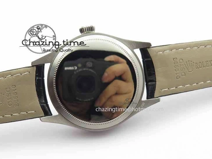 1223 Cellini Date VF Best Edition SS Black Dial Stick Markers On Black Leather Strap A Lightweight 3725